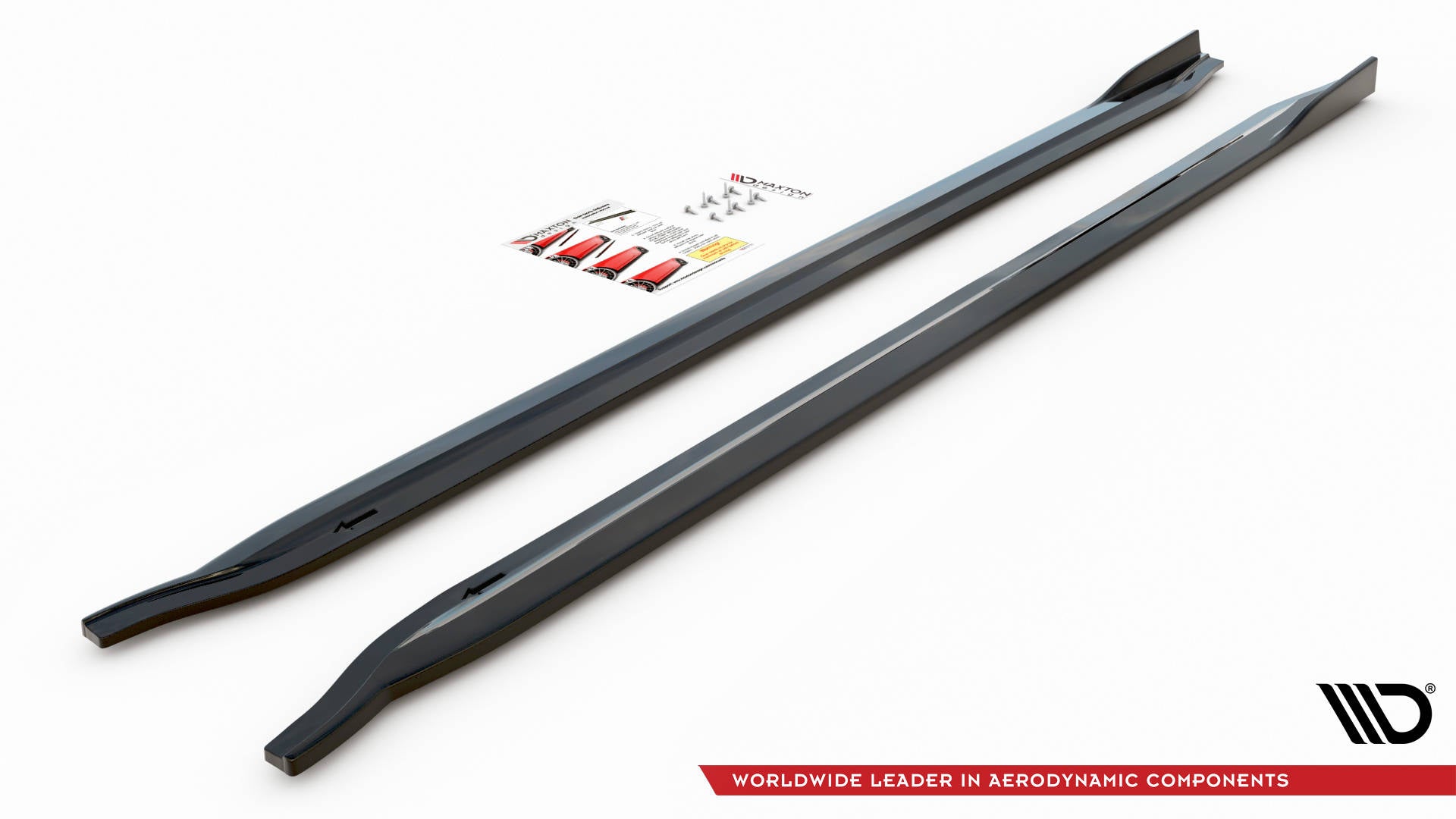 Maxton Design Street+ Seitenschweller Leisten V.2 passend für BMW M3 Limousine / Touring G80 / G81 schwarz Hochglanz