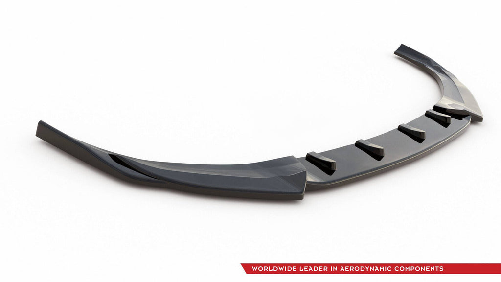 Maxton Design Street+ Spoilerlippe Front Ansatz V.5 passend für Hyundai I30 N Mk3 Hatchback/ Fastback schwarz Hochglanz