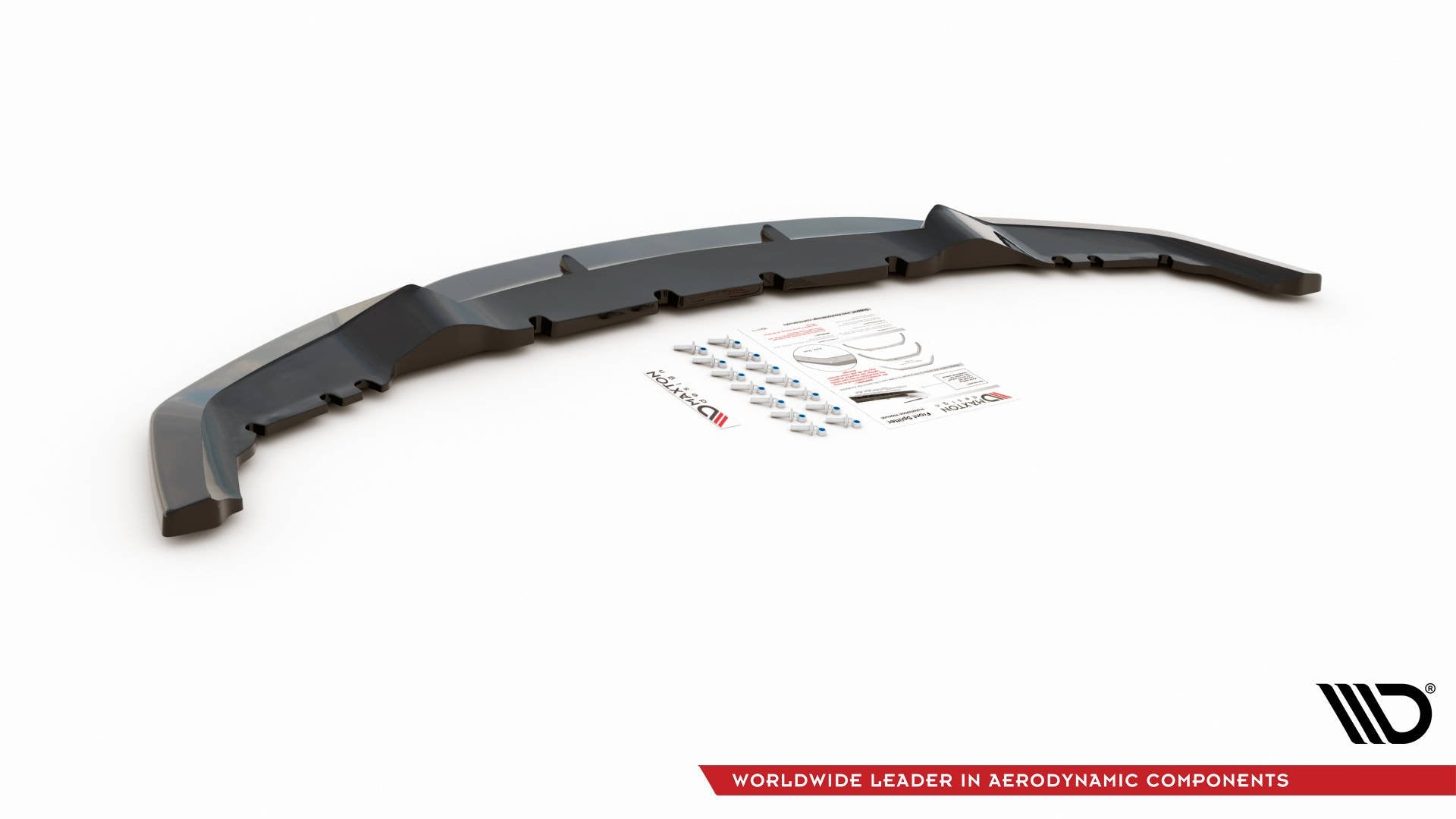 Maxton Design Street+ Spoilerlippe Front Ansatz V.2 passend für BMW M2 F87 schwarz Hochglanz