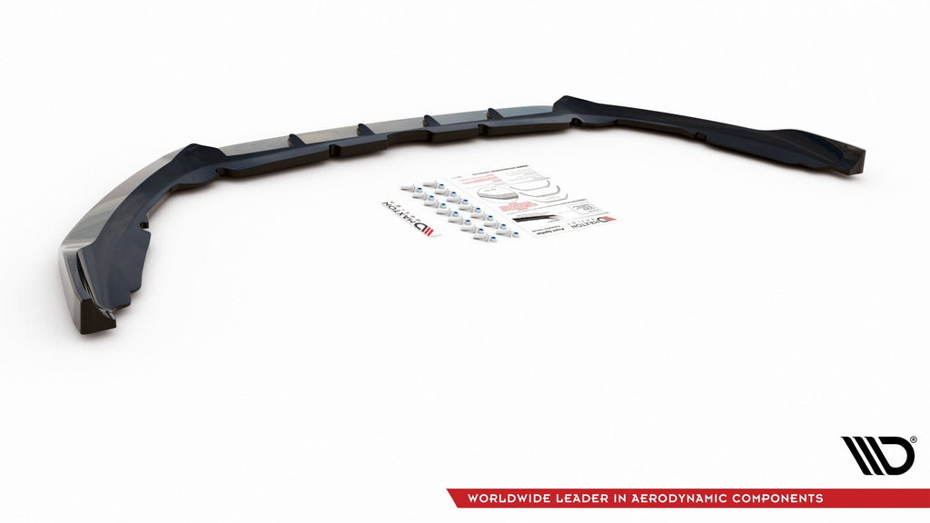 Maxton Design Street+ Spoilerlippe Front Ansatz passend für Ford Mondeo Mk5 Facelift schwarz Hochglanz