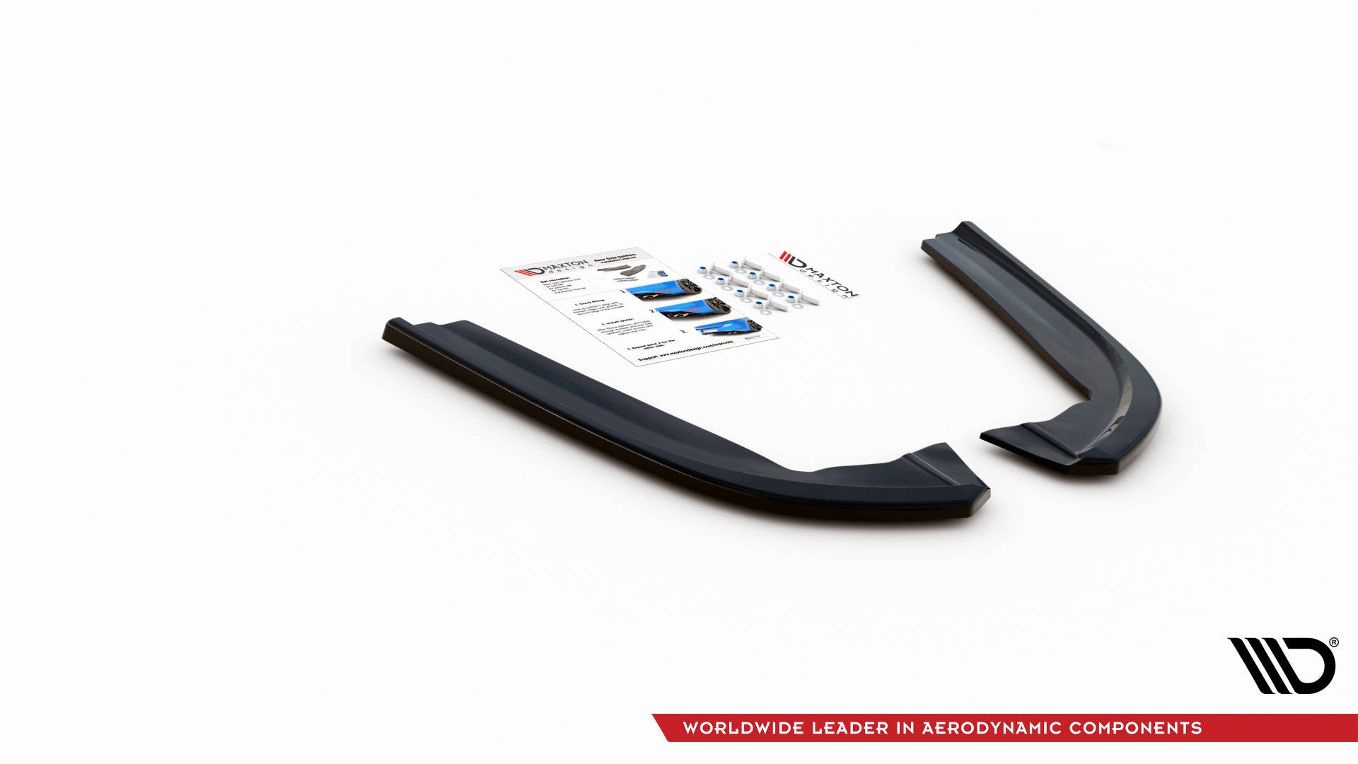Maxton Design Heck Ansatz Flaps Diffusor V.2 passend für Ford Mondeo ST-Line Mk5 Facelift schwarz Hochglanz