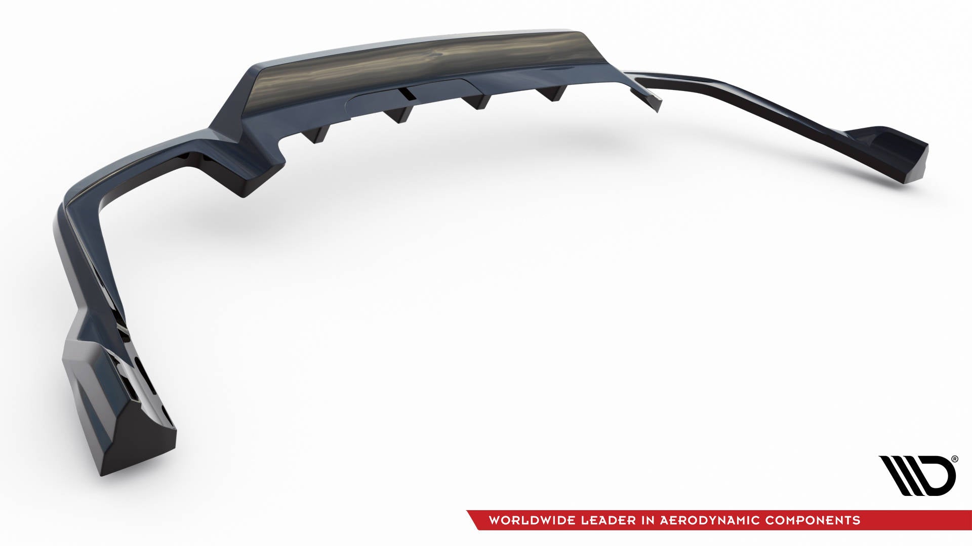 Maxton Design Street+ Mittlerer Diffusor RACE passend für Volvo XC60 R-Design Mk2 Facelift schwarz Hochglanz