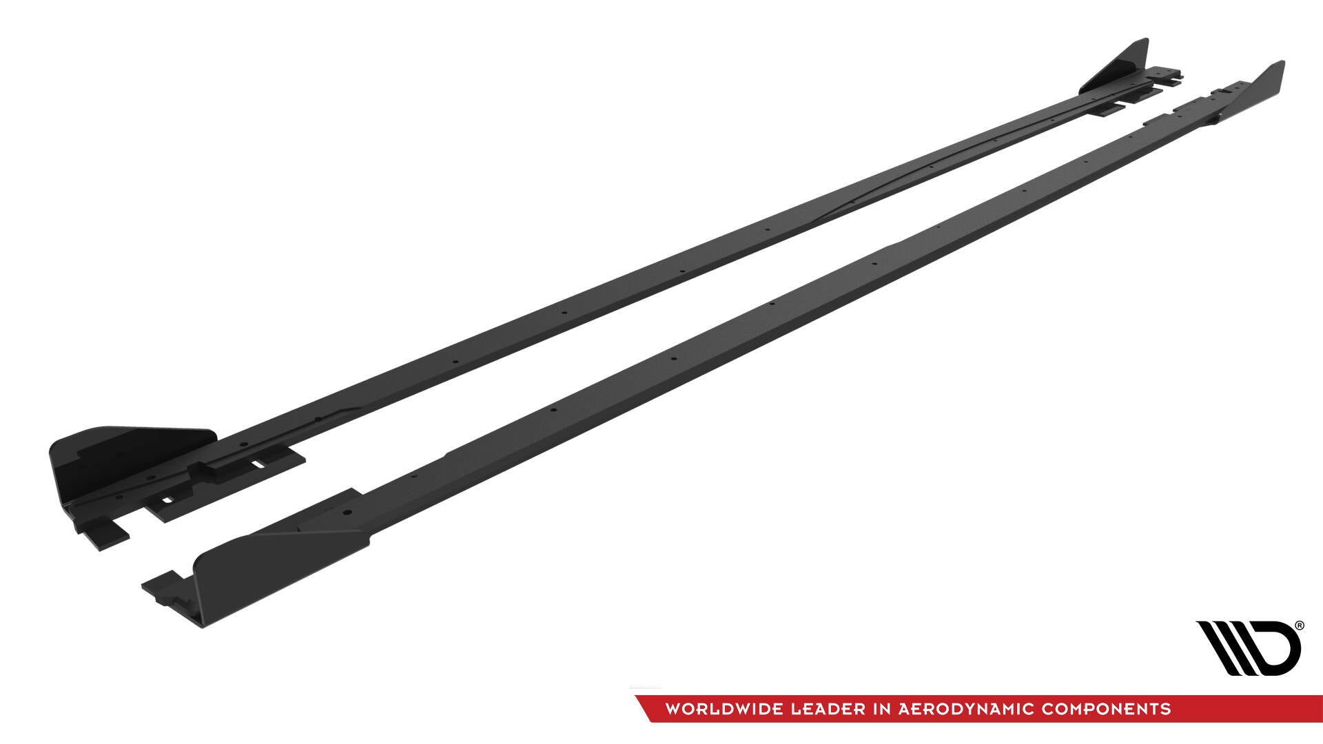Maxton Design Street Pro Street+ Seitenschweller Leisten + Flaps passend für VW Jetta GLI Mk7 schwarz Hochglanz