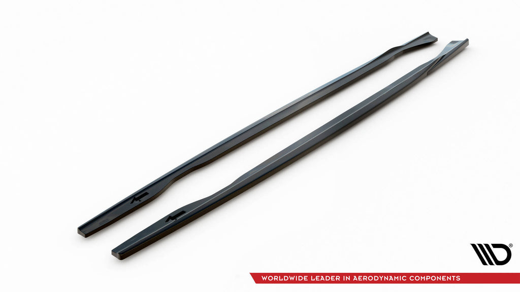 Maxton Design Street+ Seitenschweller Leisten V.2 passend für BMW 1er E81 Facelift schwarz Hochglanz