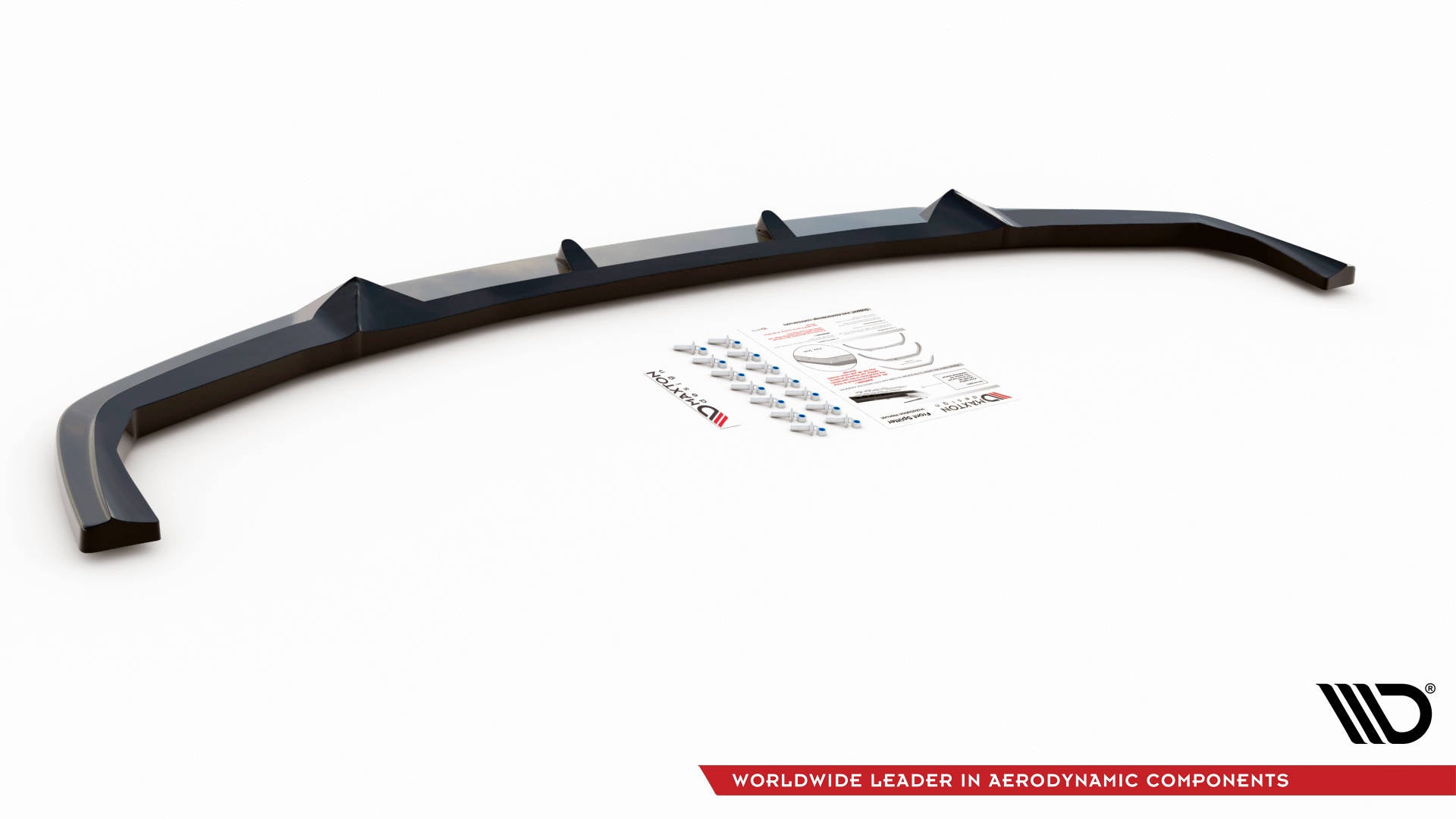 Maxton Design Street+ Spoilerlippe Front Ansatz V.1 passend für BMW X5M F95 schwarz Hochglanz