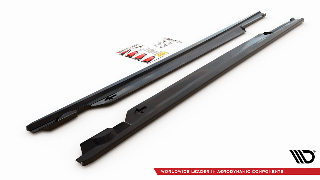 Maxton Design Street+ Seitenschweller Leisten passend für VW Passat B8 Facelift schwarz Hochglanz