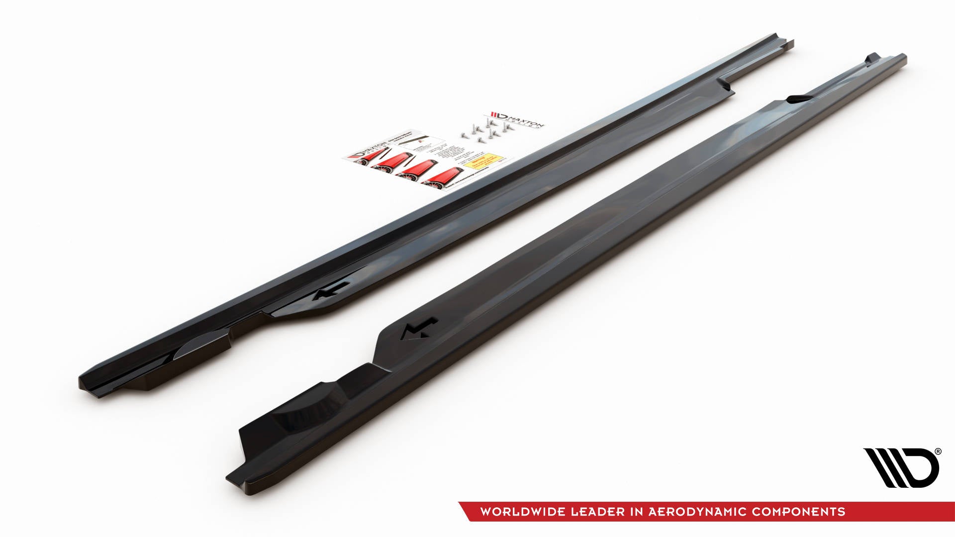 Maxton Design Street+ Seitenschweller Leisten passend für VW Passat B8 Facelift schwarz Hochglanz