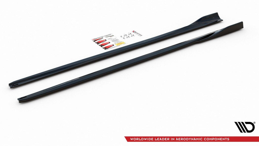 Maxton Design Street+ Seitenschweller Leisten passend für V.4 Ford Focus ST / ST-Line Mk4 Facelift schwarz Hochglanz