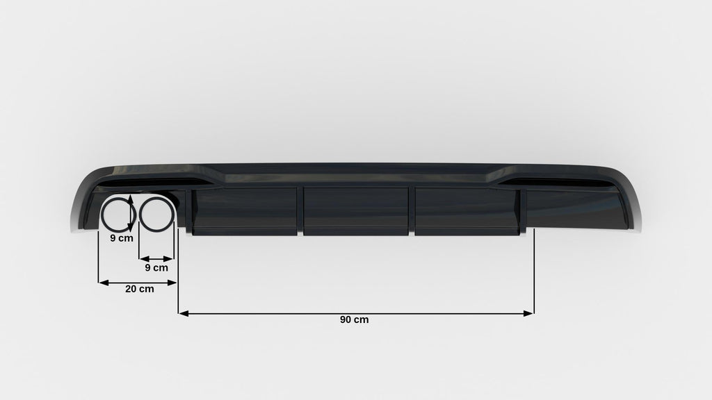 Maxton Design Diffusor Heck Ansatz passend für Audi A5 Sportback 8T Facelift (Doppelauspuff li.)