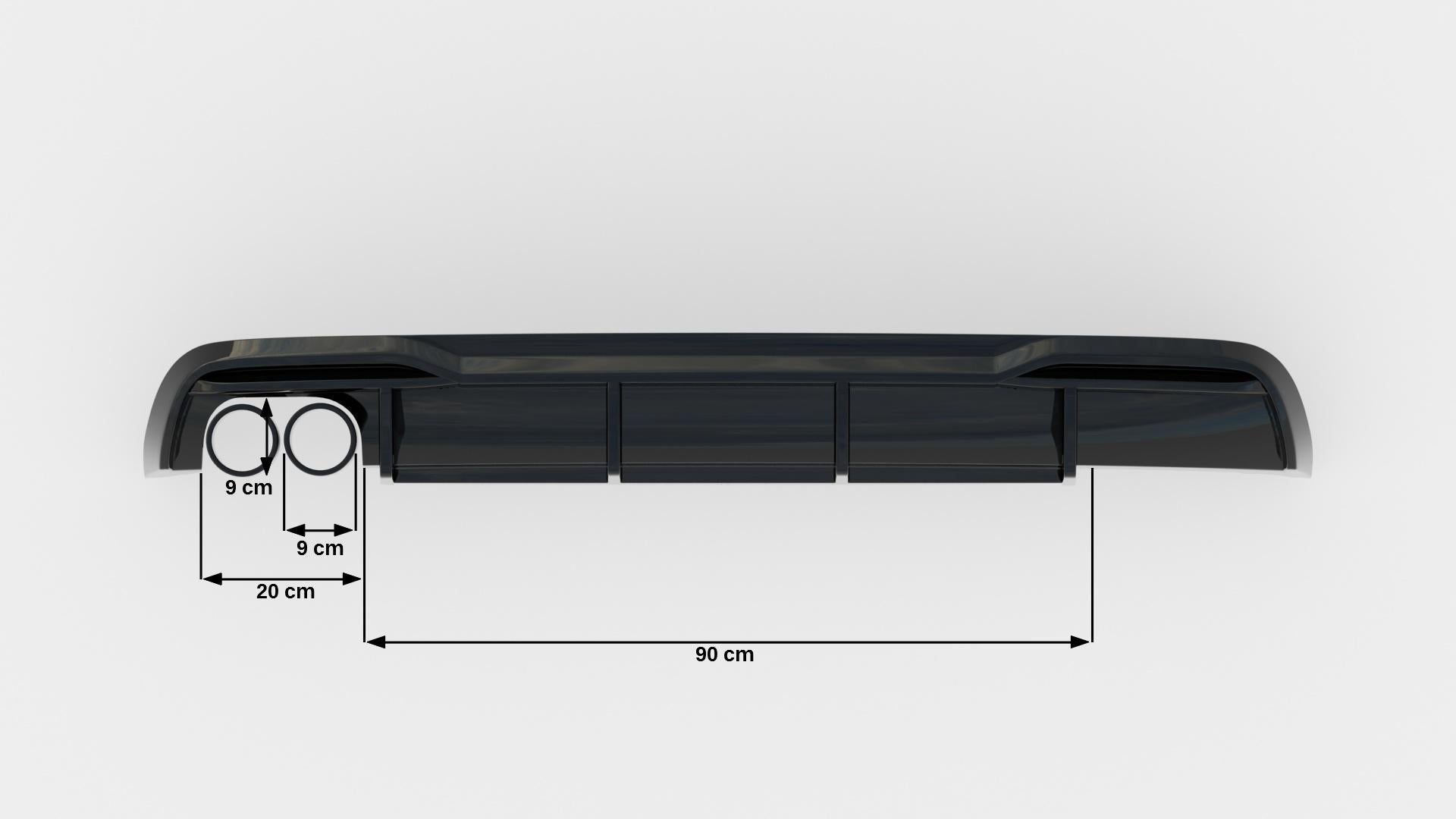 Maxton Design Diffusor Heck Ansatz passend für Audi A5 Sportback 8T Facelift (Doppelauspuff li.)