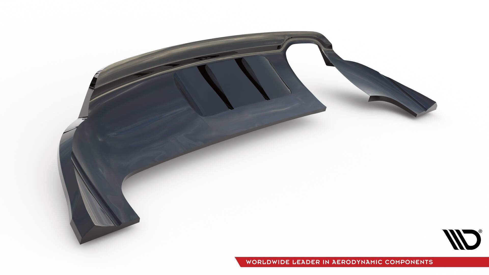 Maxton Design Street+ Mittlerer Diffusor RACE passend für Audi Q3 S-line 8U schwarz Hochglanz