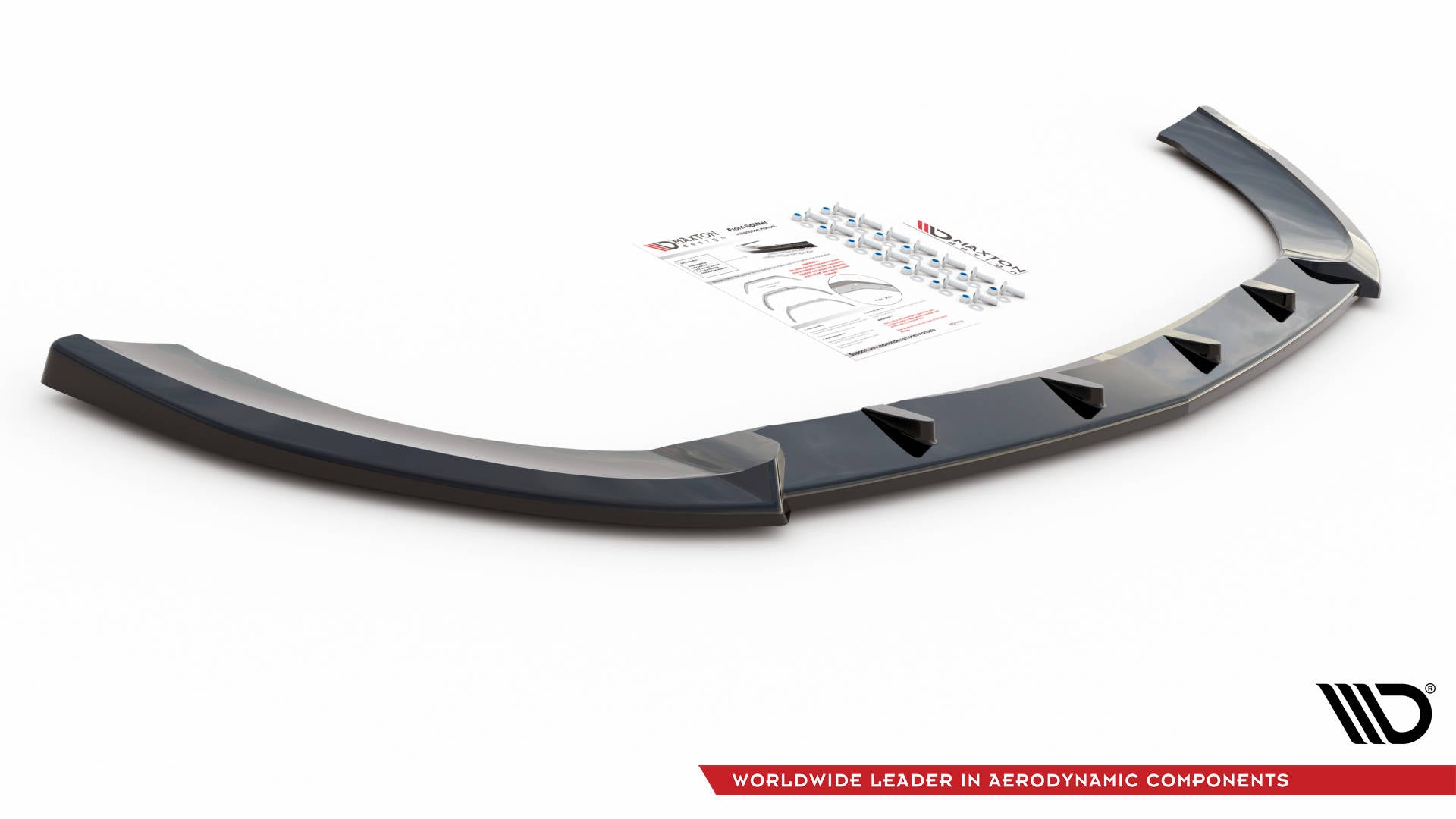 Maxton Design Street+ Spoilerlippe Front Ansatz V.2 passend für Mercedes-Benz Vito W447 Facelift schwarz Hochglanz