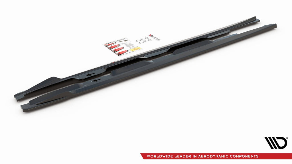 Maxton Design Seitenschweller Ansatz für Lexus IS F Mk2 schwarz matt