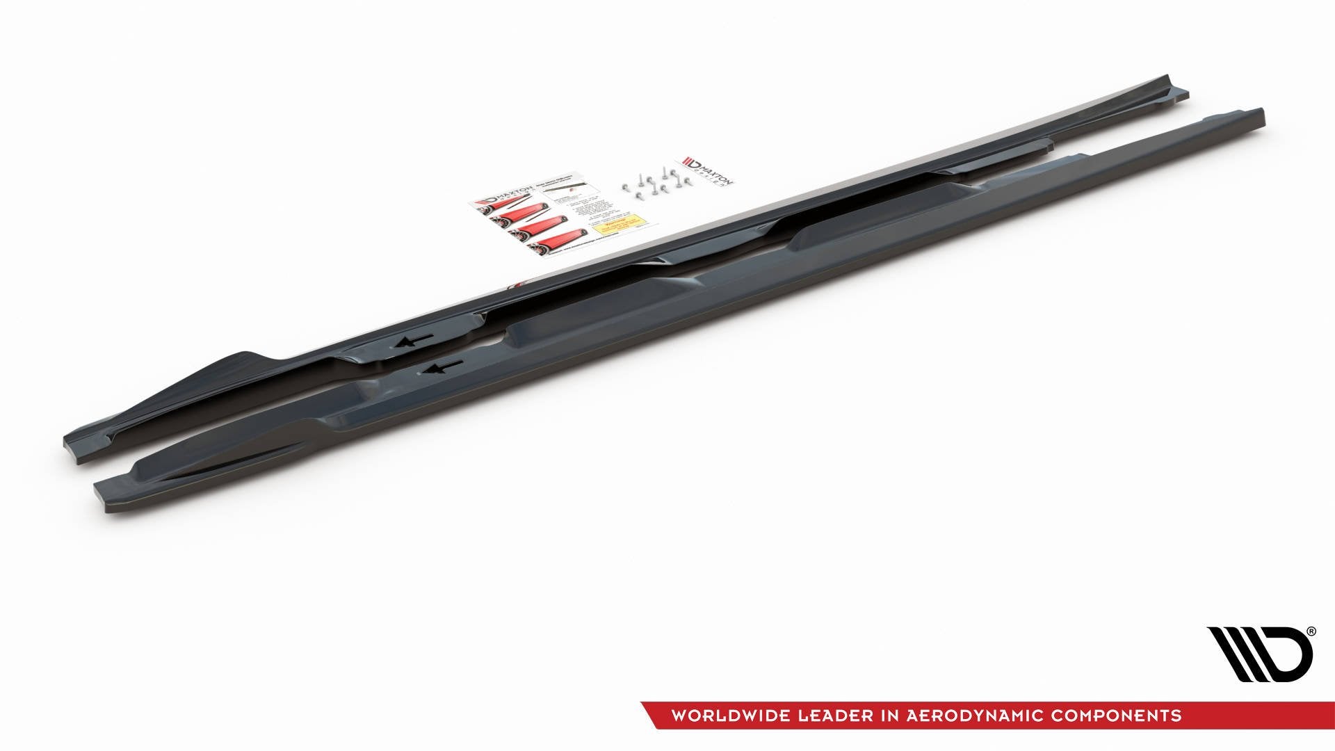 Maxton Design Seitenschweller Ansatz für Lexus IS F Mk2 schwarz matt
