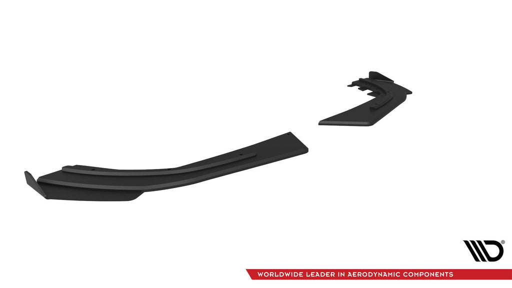 Maxton Design Street Pro Heck Ansatz Flaps Diffusor + Flaps passend für Mercedes-AMG A35 Hatchback W177 schwarz Hochglanz
