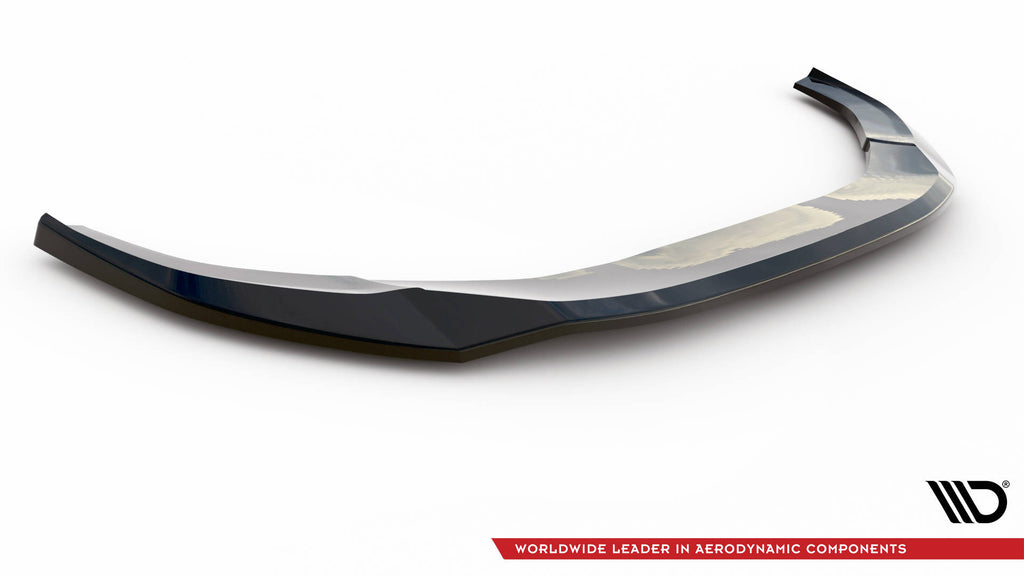 Maxton Design Street+ Spoilerlippe Front Ansatz V.2 passend für Audi A4 Competition B9 schwarz Hochglanz