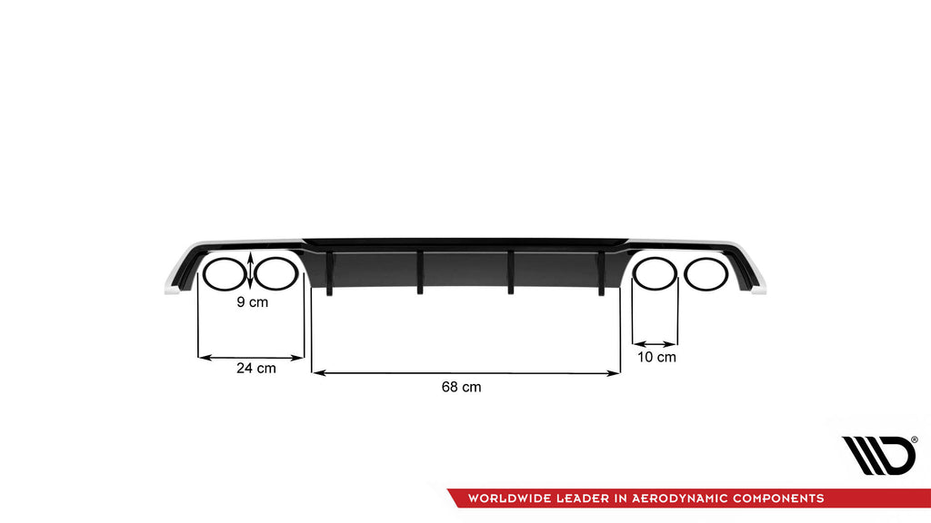 Maxton Design Diffusor Heck Ansatz V.3 passend für Seat Leon Cupra ST Mk3 FL