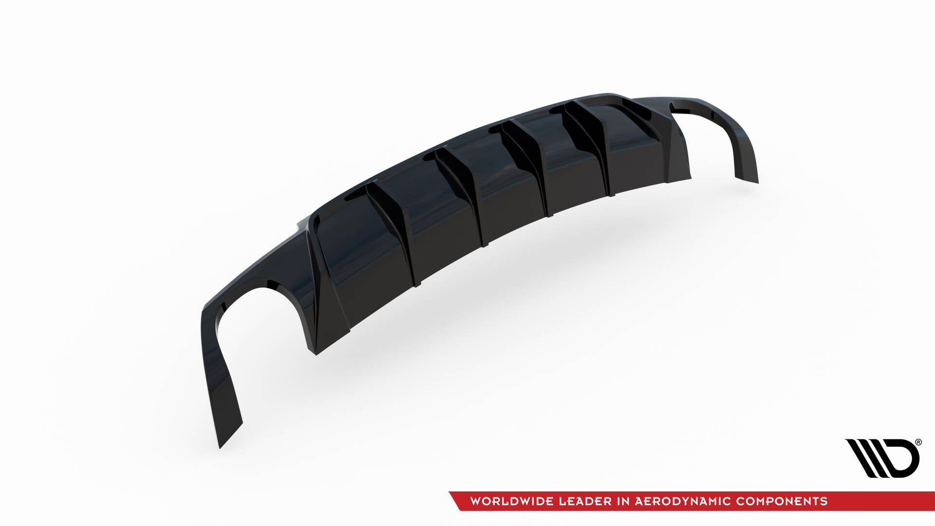 Maxton Design Diffusor Heck Ansatz V.2 passend für VW Scirocco R Mk3 schwarz Hochglanz