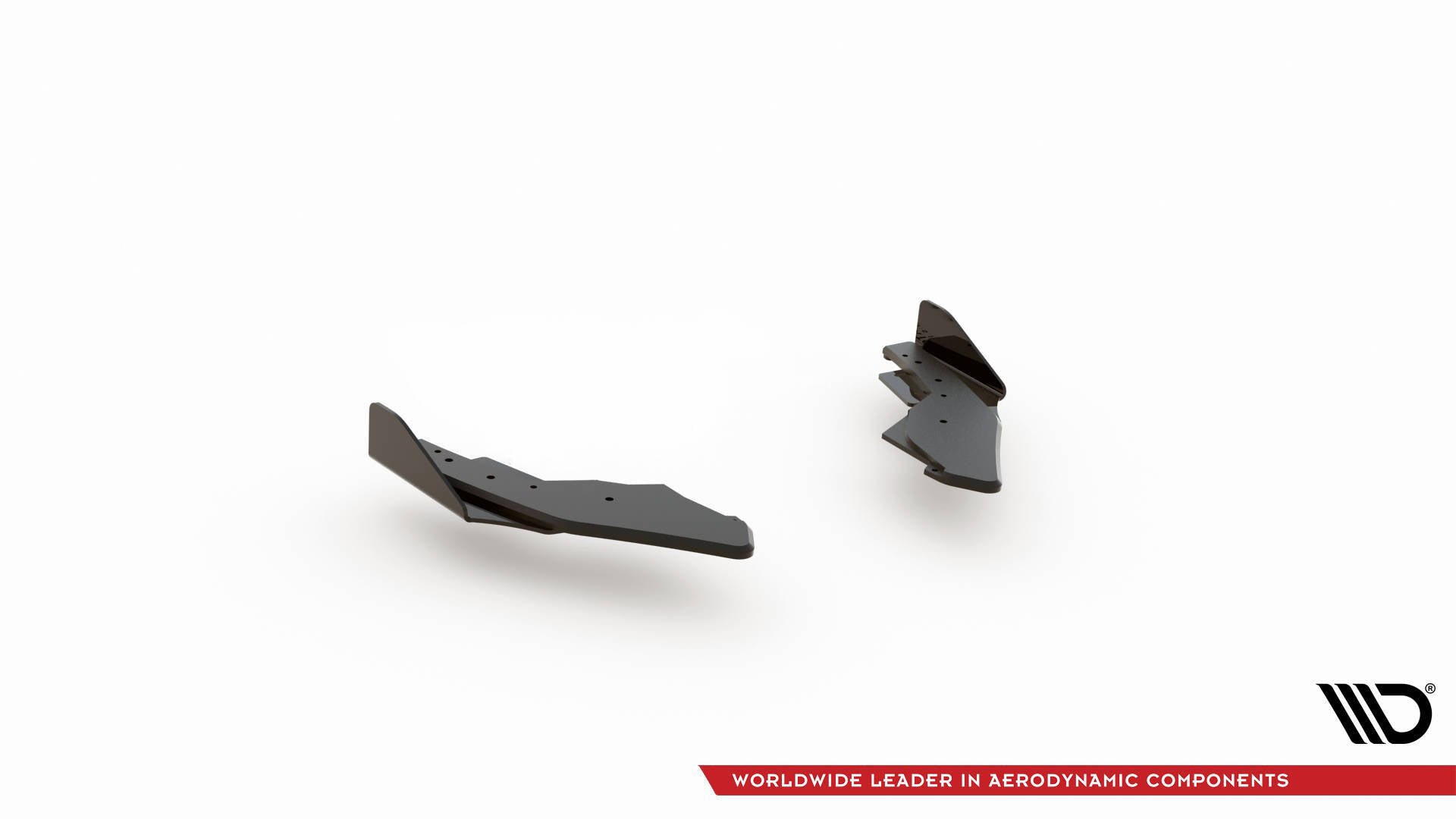 Maxton Design Street Pro Heck Ansatz Flaps Diffusor + Flaps passend für VW Golf GTI / GTE Mk8 schwarz Hochglanz