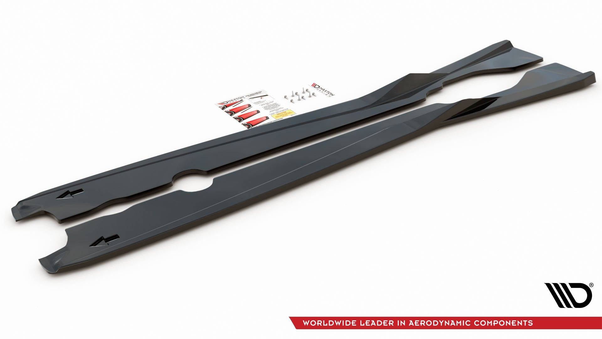 Maxton Design Street+ Seitenschweller Leisten passend für Chevrolet Corvette C8 schwarz Hochglanz