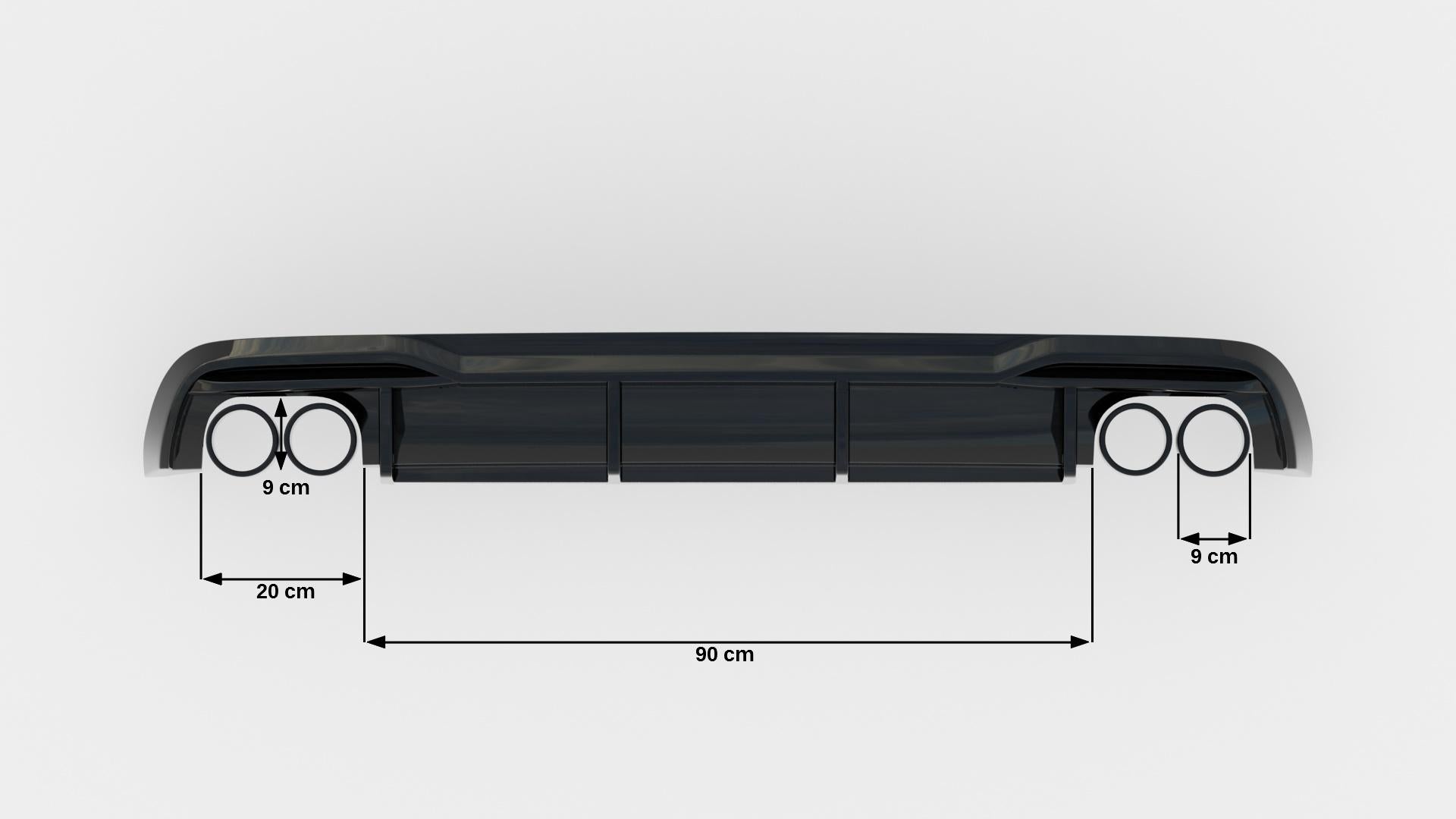 Maxton Design Diffusor Heck Ansatz passend für Audi A5 Sportback 8T Facelift (Doppelauspuff li. re.)