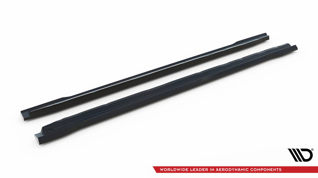 Maxton Design Street+ Seitenschweller Leisten passend für VW Passat B9 schwarz Hochglanz