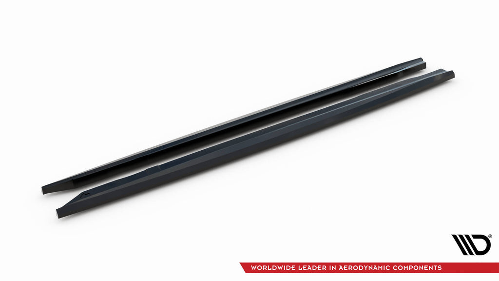 Maxton Design Street+ Seitenschweller Leisten passend für BMW 3er GT M-Paket F34 schwarz Hochglanz