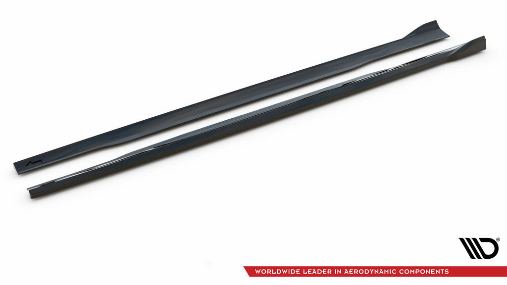 Maxton Design Street+ Seitenschweller Leisten V.2 passend für Audi S8 D4 schwarz Hochglanz