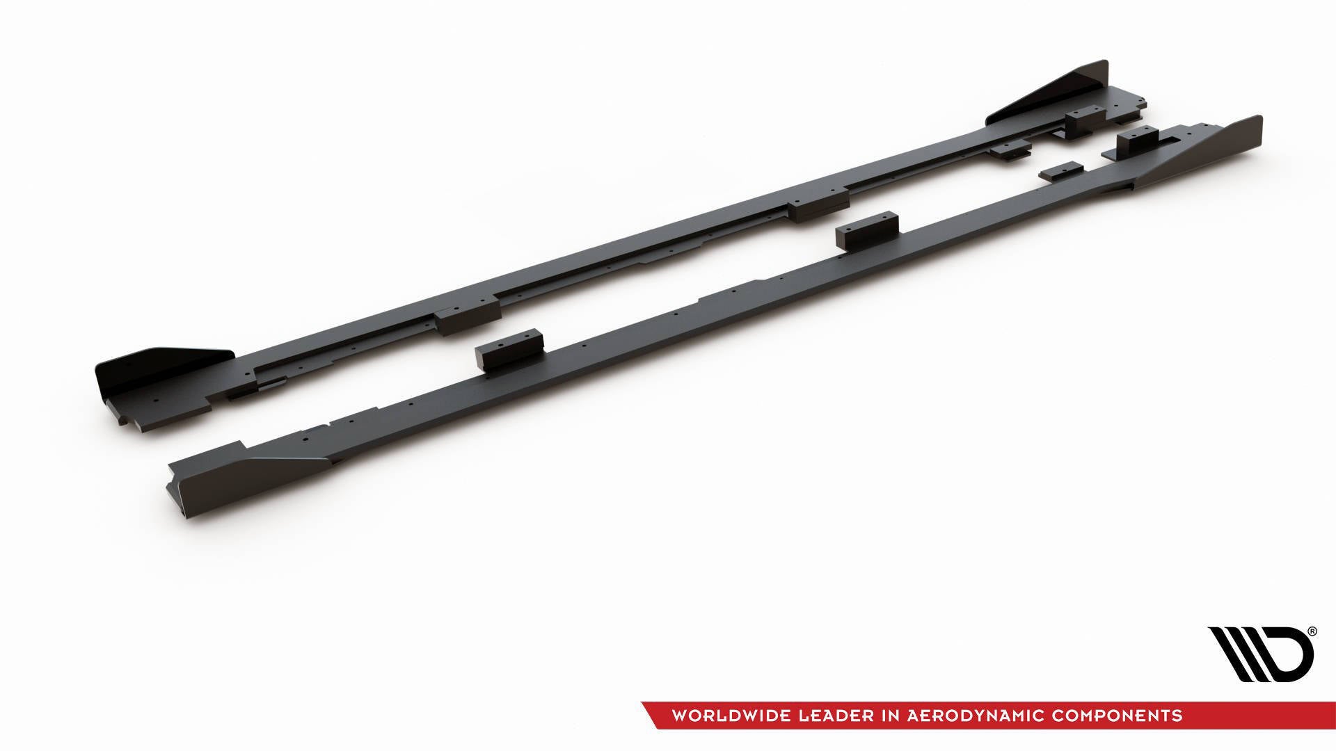 Maxton Design Street Pro Street+ Seitenschweller Leisten + Flaps passend für VW Golf GTI Mk6 schwarz Hochglanz