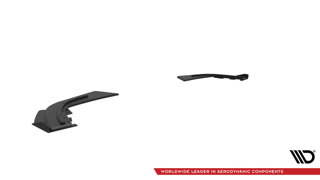 Maxton Design Street Pro Heck Ansatz Flaps Diffusor + Flaps passend für Mercedes-AMG A35 Hatchback W177 schwarz Hochglanz