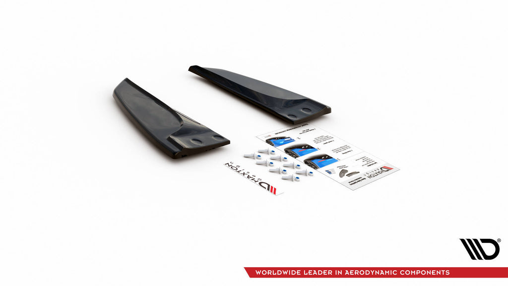 Maxton Design Heck Ansatz Flaps Diffusor passend für Tesla Model S Facelift schwarz Hochglanz