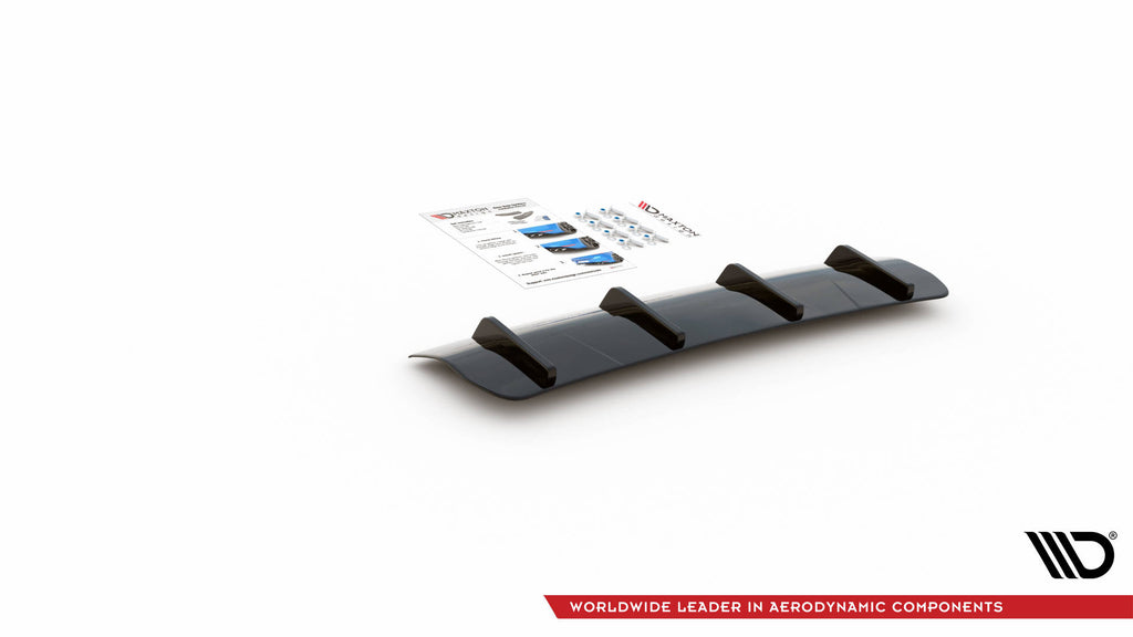 Maxton Design Diffusor Heck Ansatz passend für Volvo V70 Mk3 schwarz Hochglanz