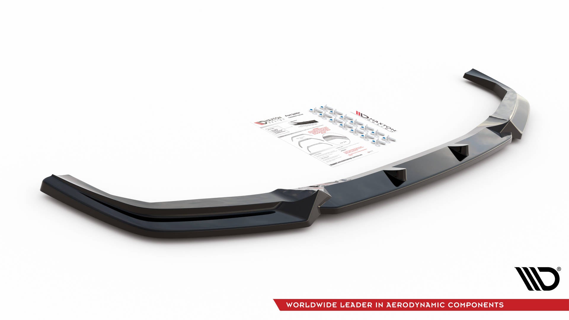 Maxton Design Street+ Spoilerlippe Front Ansatz V.1 passend für BMW X5M F95 schwarz Hochglanz
