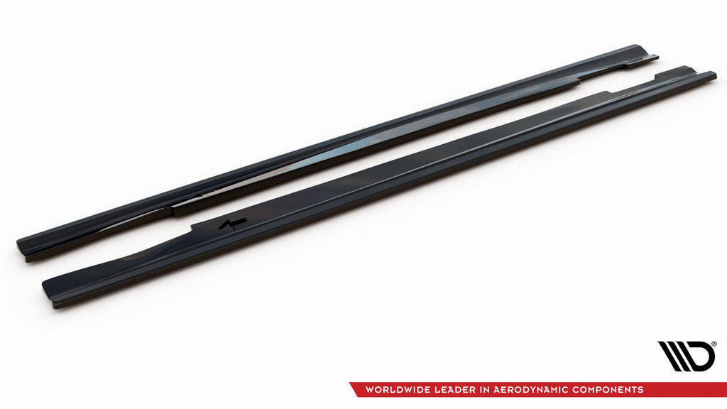 Maxton Design Street+ Seitenschweller Leisten passend für Mercedes-Benz E63 AMG / AMG-Line Limousine W212 Facelift schwarz Hochglanz