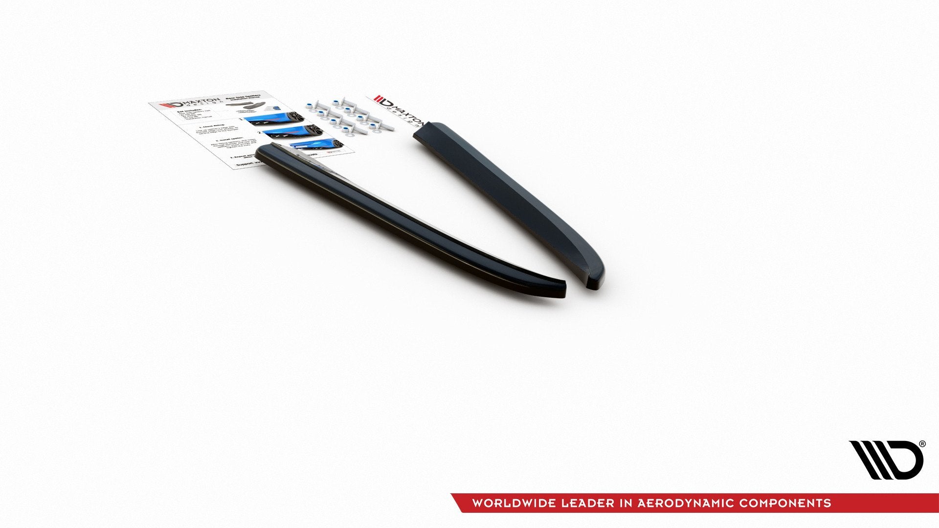 Maxton Design Heck Ansatz Flaps Diffusor passend für Jaguar XJ R-Sport X351 Facelift schwarz Hochglanz