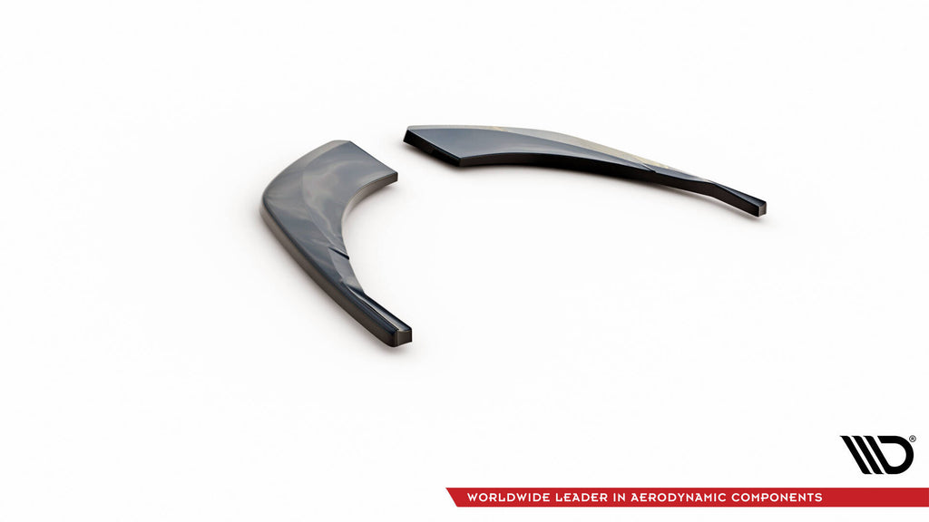 Maxton Design Heck Ansatz Flaps Diffusor passend für Audi Q8 S-line Mk1 schwarz Hochglanz