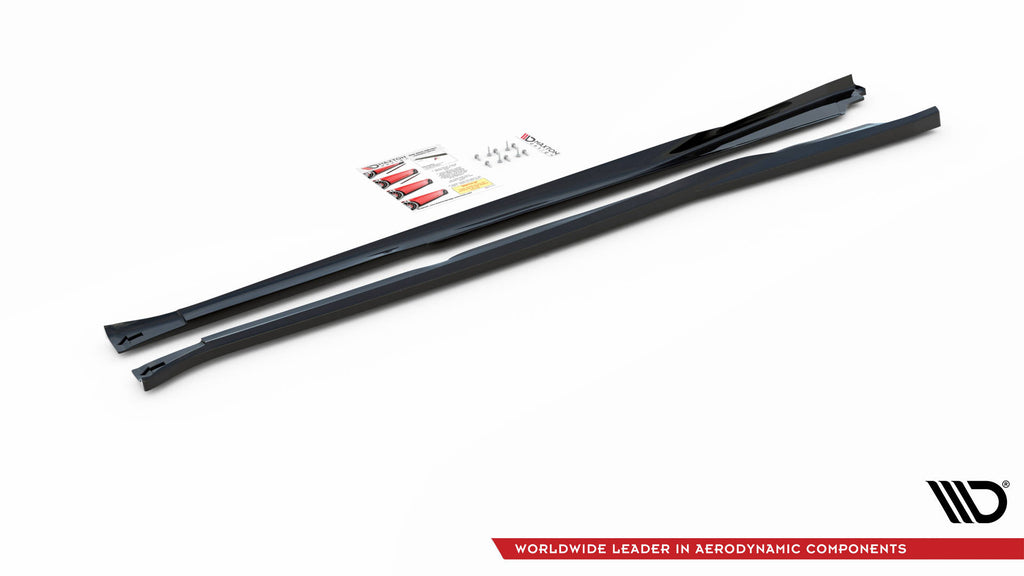 Maxton Design Street+ Seitenschweller Leisten V.2 passend für Nissan 370Z schwarz Hochglanz