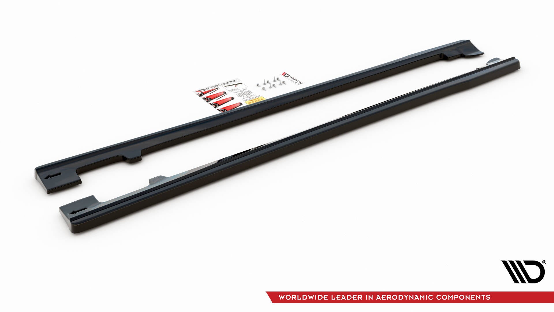 Maxton Design Street+ Seitenschweller Leisten passend für Volvo V40 schwarz Hochglanz