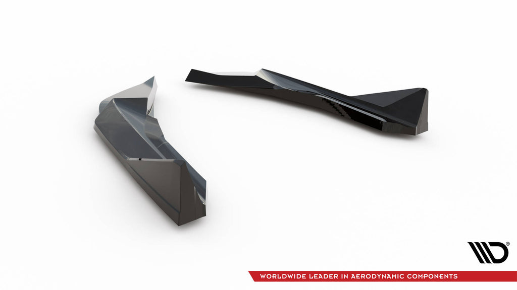Maxton Design Heck Ansatz Flaps Diffusor V.4 passend für (Für heckansatz v.1) BMW M2 G87 schwarz Hochglanz