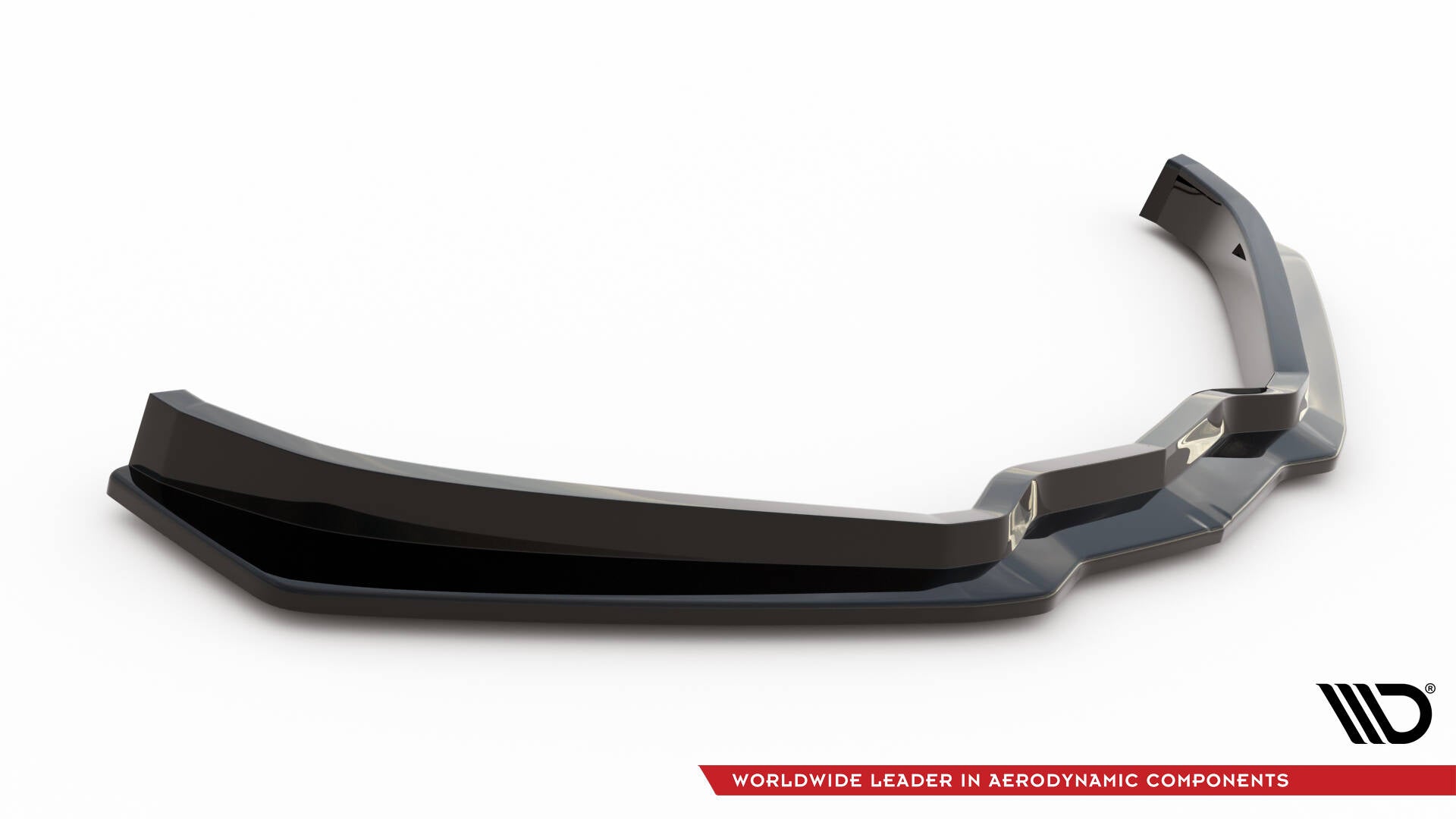 Maxton Design Street+ Spoilerlippe Front Ansatz V.1 passend für Chevrolet Corvette Stingray / Z06 C7 schwarz Hochglanz