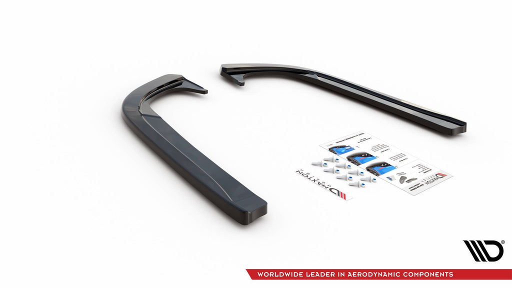 Maxton Design Heck Ansatz Flaps Diffusor passend für Skoda Octavia Mk3 Facelift schwarz Hochglanz