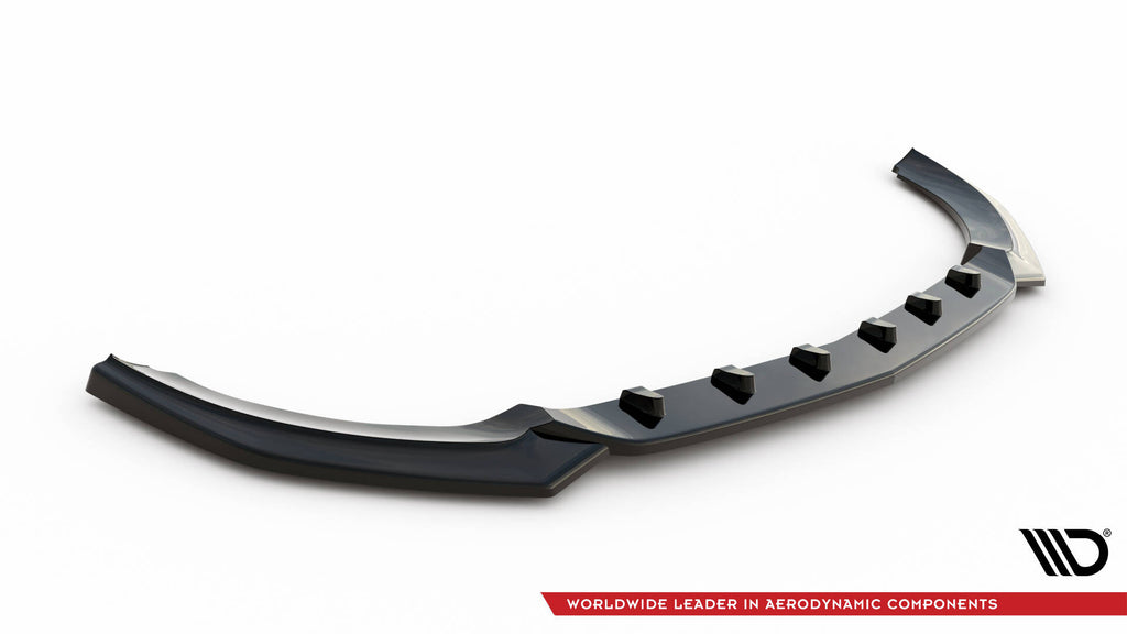 Maxton Design Street+ Spoilerlippe Front Ansatz passend für Mercedes-Benz E W213 schwarz Hochglanz