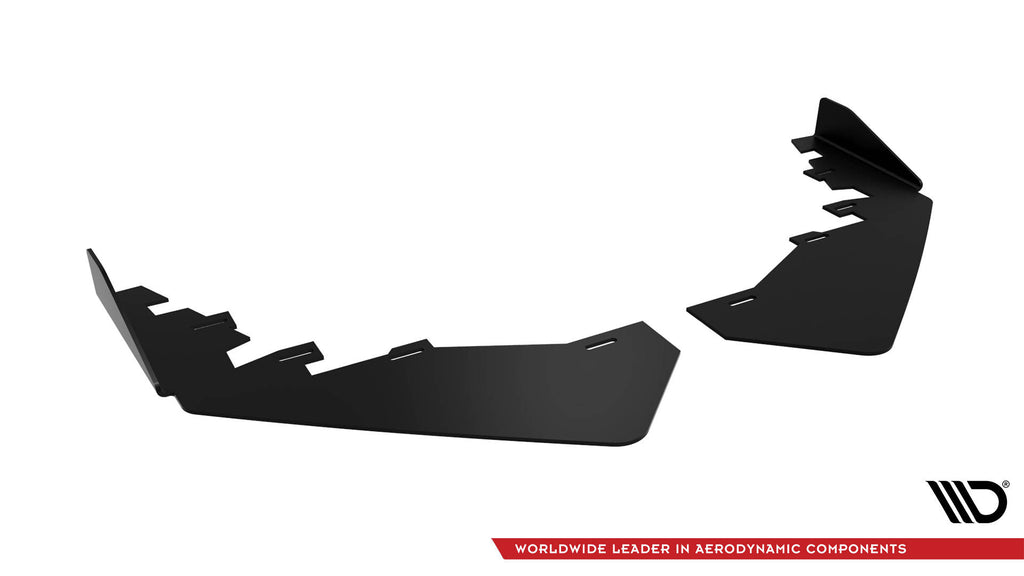Maxton Design Front Stoßstange Flaps passend für BMW 2 Coupe G42 schwarz Hochglanz