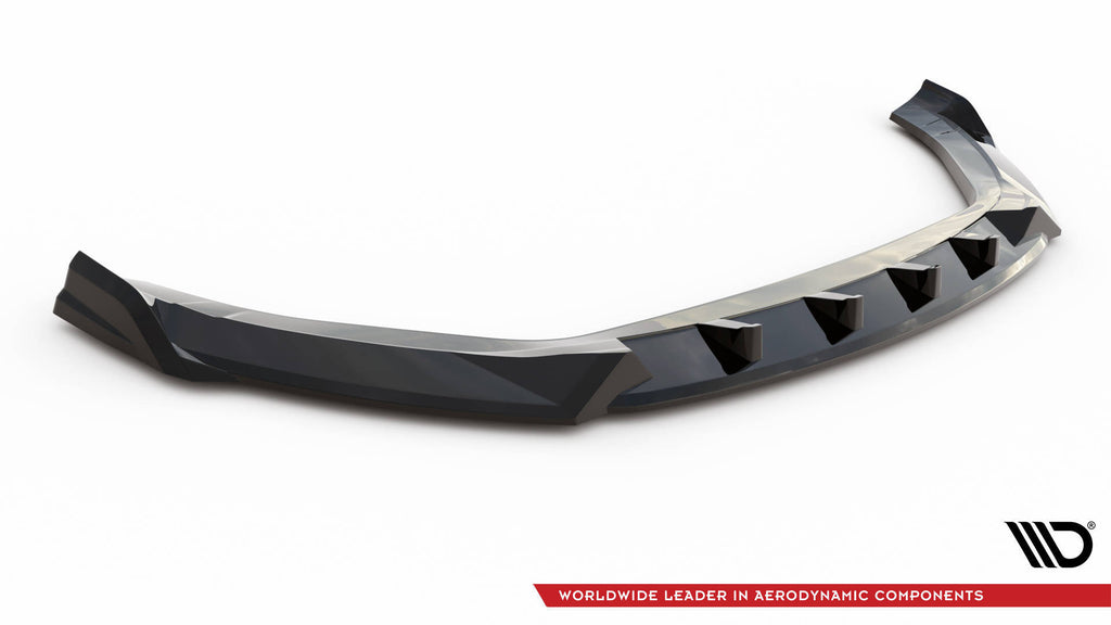 Maxton Design Street+ Spoilerlippe Front Ansatz V.1 passend für Hyundai Kona N Mk1 schwarz Hochglanz