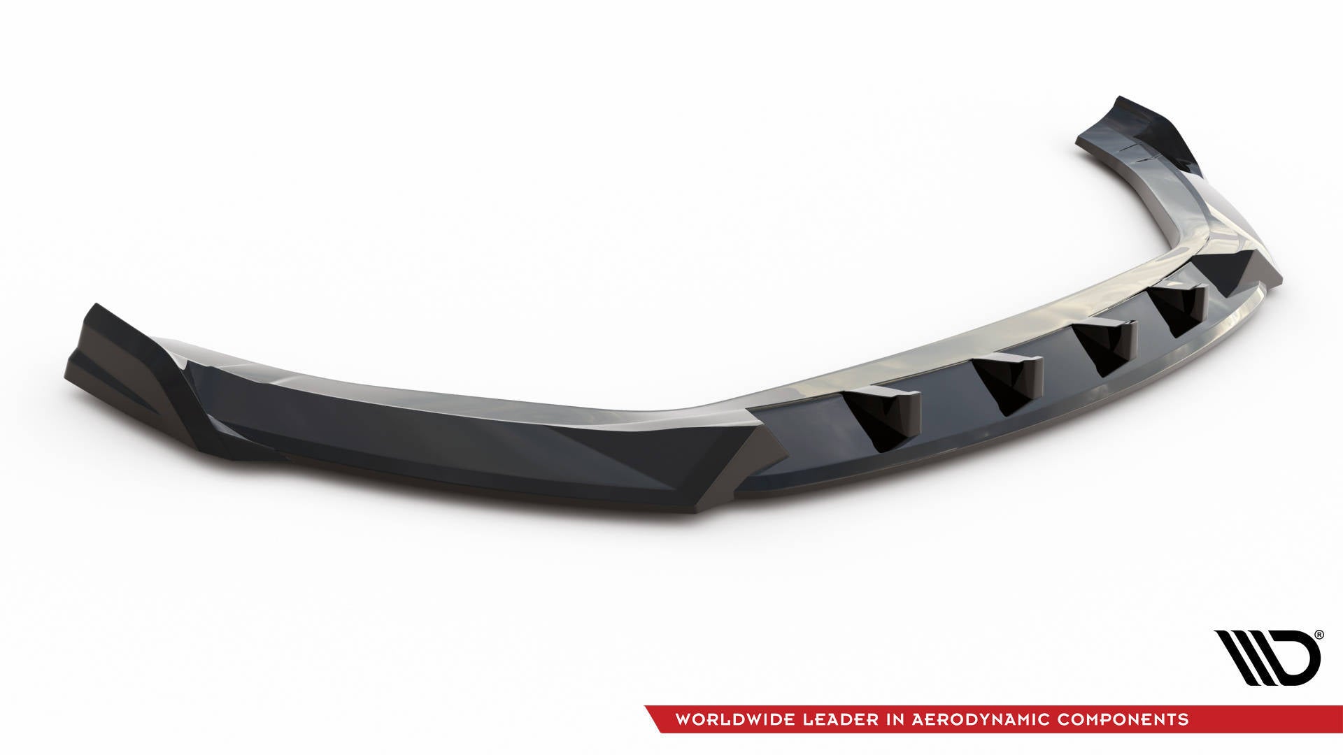 Maxton Design Street+ Spoilerlippe Front Ansatz V.1 passend für Hyundai Kona N Mk1 schwarz Hochglanz