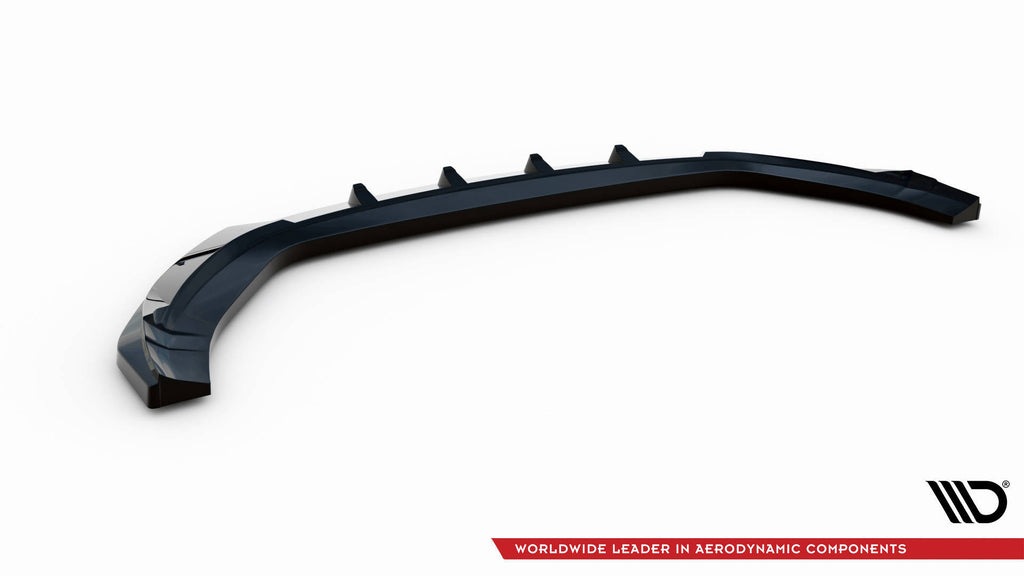Maxton Design Street+ Spoilerlippe Front Ansatz V.2 passend für Hyundai Kona N Mk1 schwarz Hochglanz