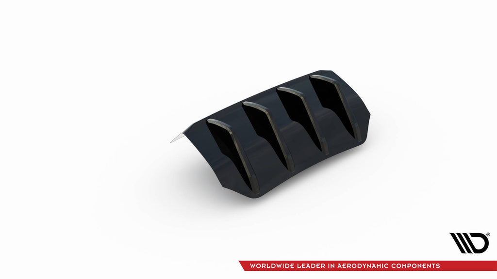 Maxton Design Diffusor Heck Ansatz passend für Porsche Macan Mk1 Facelift 2 schwarz Hochglanz