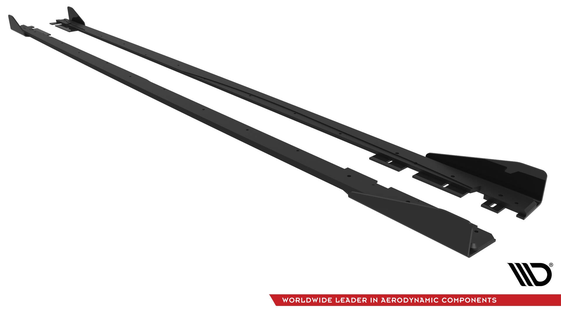 Maxton Design Street Pro Street+ Seitenschweller Leisten + Flaps passend für VW Jetta GLI Mk7 schwarz Hochglanz