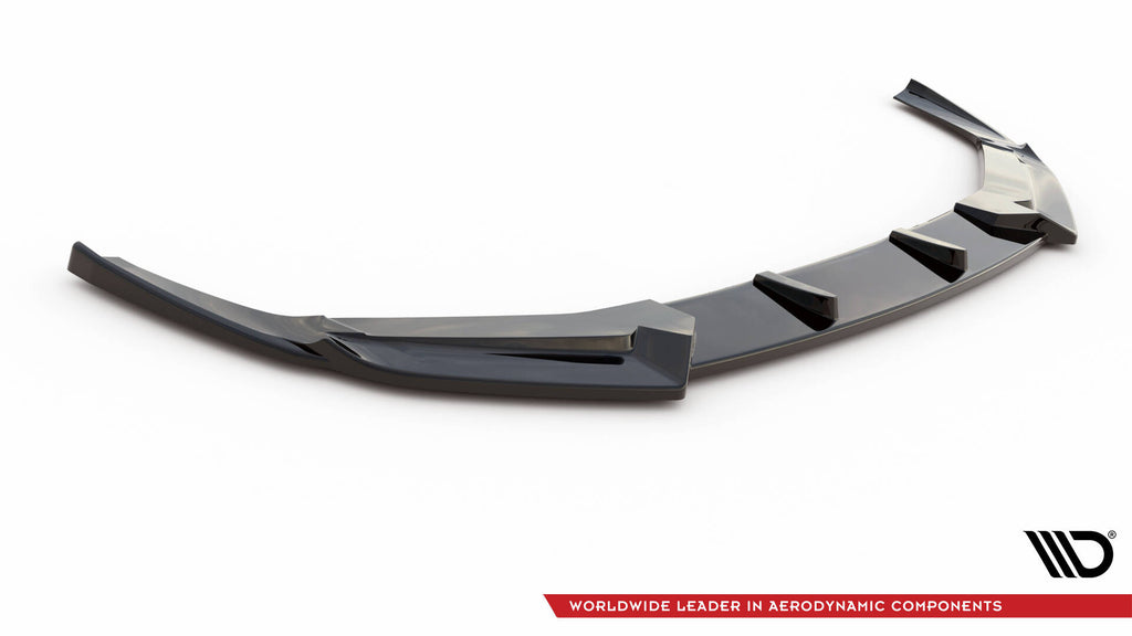 Maxton Design Street+ Spoilerlippe Front Ansatz V.1 passend für Audi RS6 C8 / C8 Facelift schwarz Hochglanz