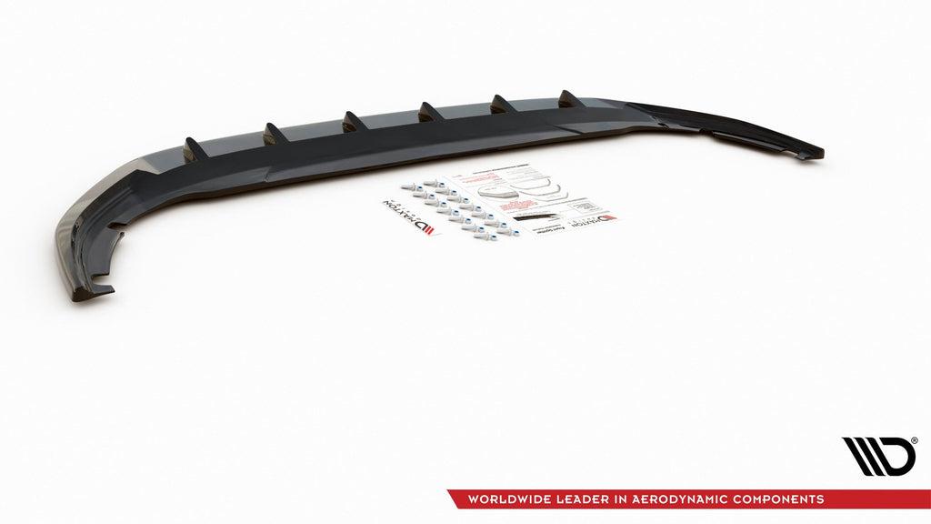 Maxton Design Street+ Spoilerlippe Front Ansatz V.1 passend für VW Golf Hatchback / Variant Mk8 schwarz Hochglanz
